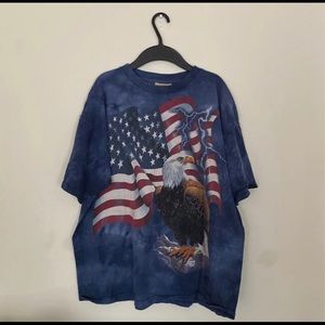 Vintage 1990's American Bald Eagle Tie Dye T-shirt